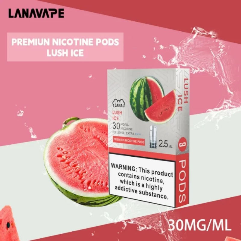 【冰西瓜味】LANA電子煙透明發光煙彈 